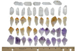 150  Small and  Medium Points for Jewelry Making and Wire Wrapping - Citrine, Amethyst, and Clear Crystal Quartz Point