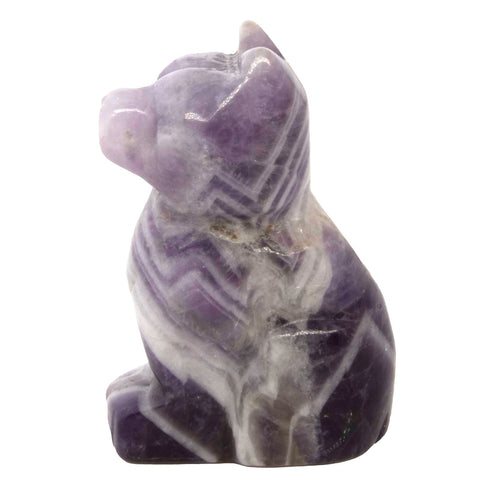 1 pc. of Amethyst Carved Dog Figurine