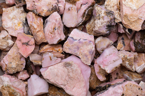 Rough Pink Opal Stones From Peru
