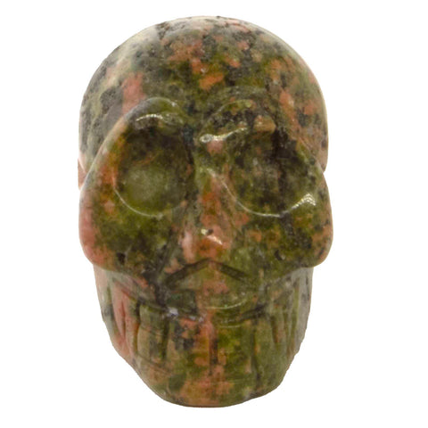 1 pc. of Unakite Carved Skull Figurine