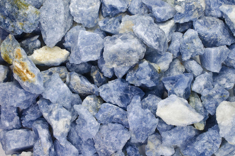 Blue Calcite Mine Run Rough - Madagascar