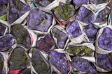 Purple Dyed Geode Specimens from Morocco.